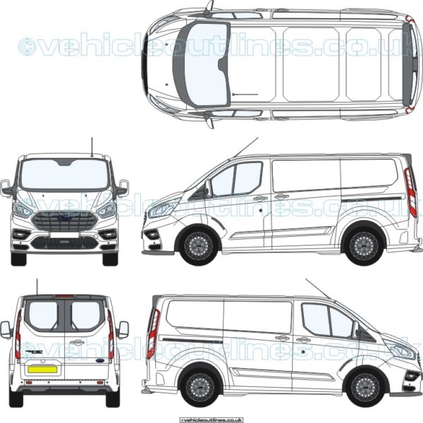 Ford Transit Custom MS-RT 0423 - Vehicle Outlines